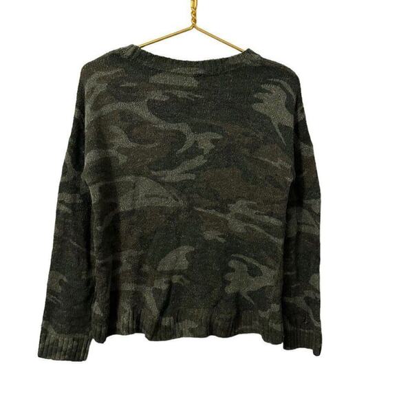 Rails Perci Jungle Camo 100% Wool Long Sleeve Sweater Women's M - Picture 2 of 7